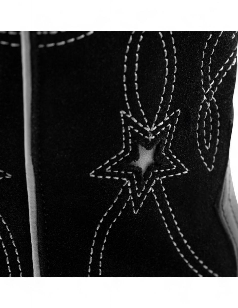Bota cowboy arriba del tobillo de piel bovino para mujer 5