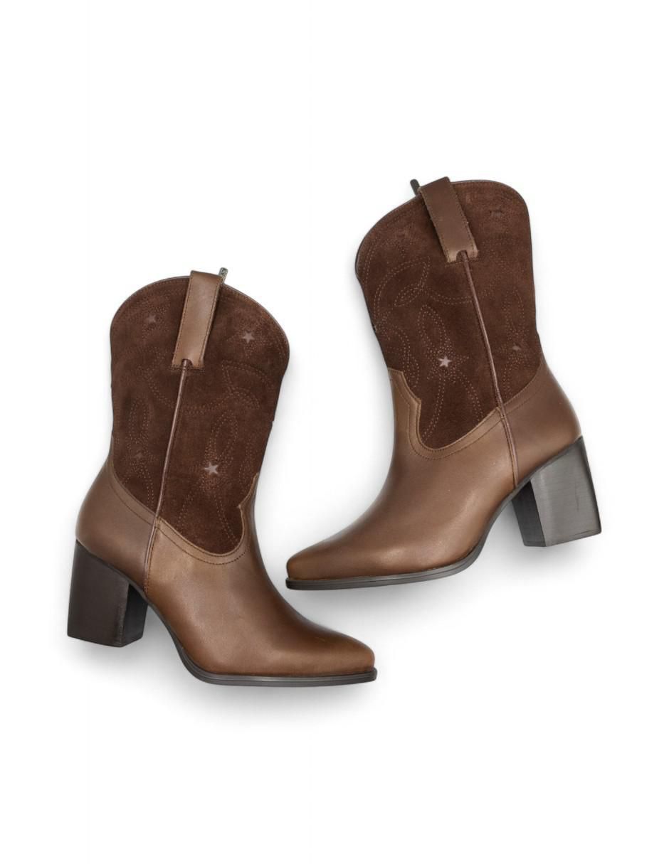 Bota cowboy arriba de la rodilla de piel para mujer 7