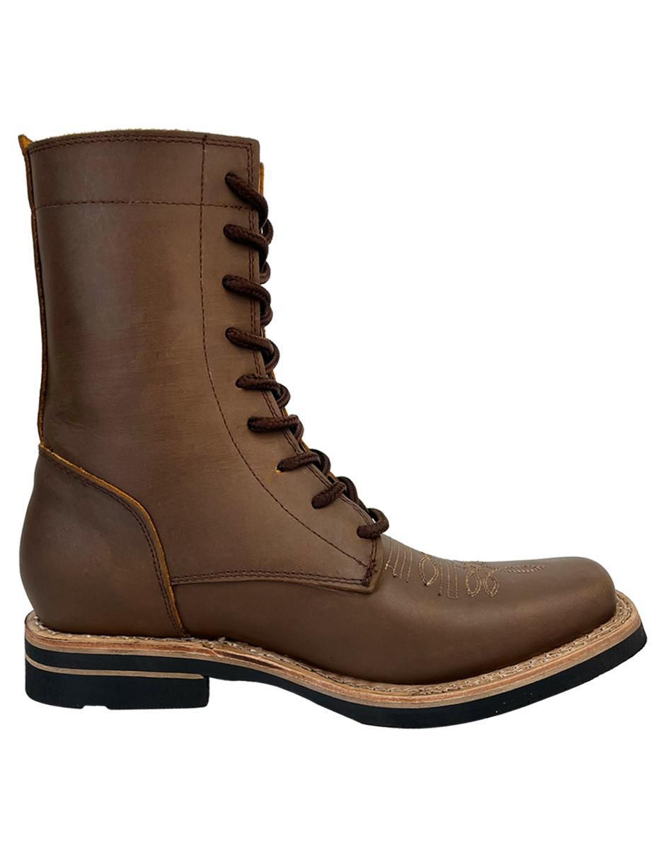 Bota cowboy media pierna Vaquero de piel bovino para mujer