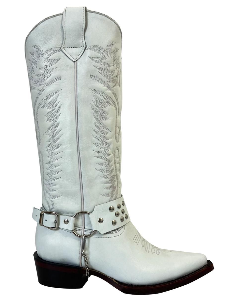 Bota cowboy media pierna Vaquero de piel para mujer