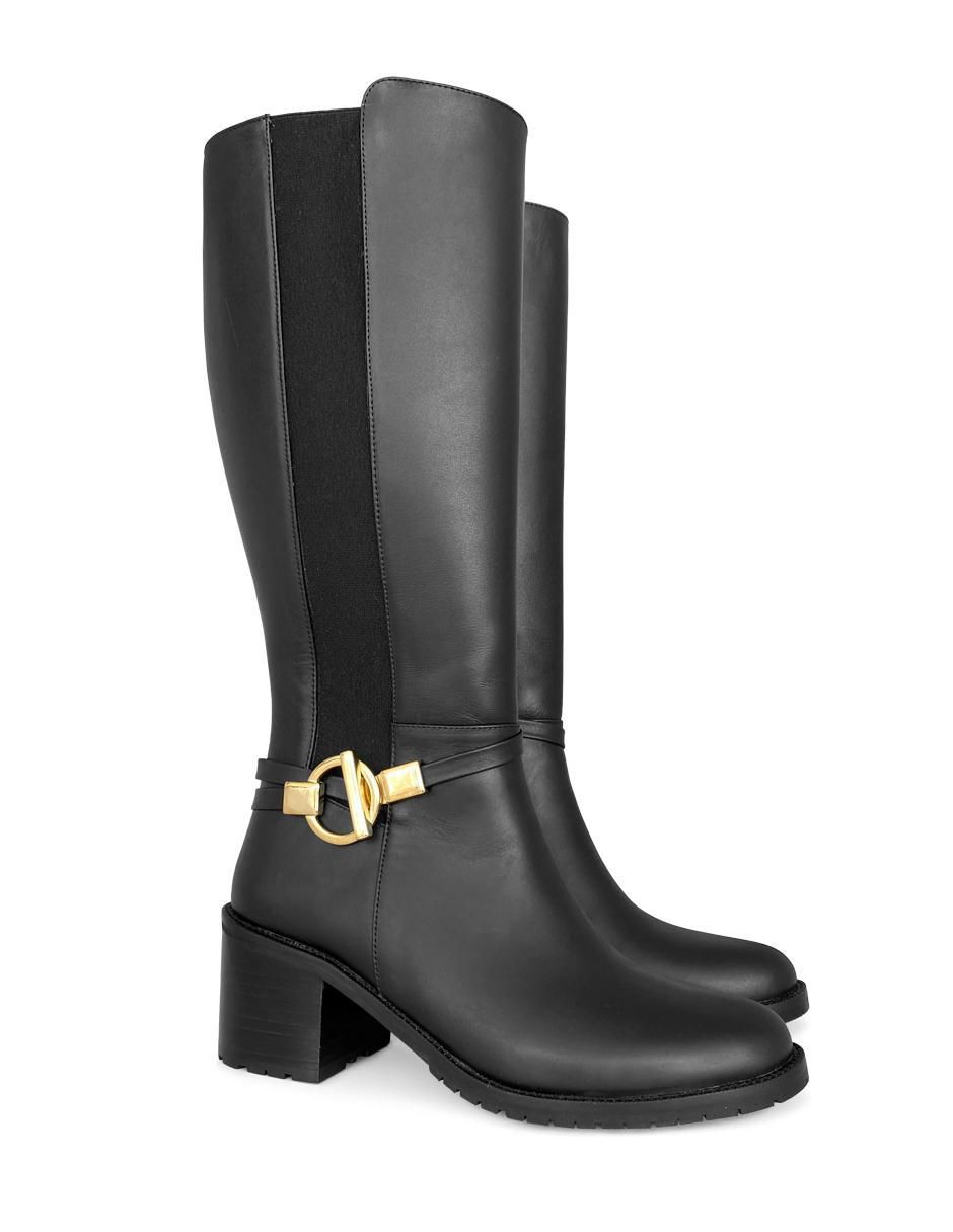 Bota abajo de la rodilla Escencia Otoñal de piel para mujer 6