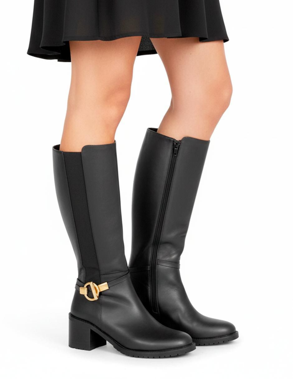 Bota abajo de la rodilla Escencia Otoñal de piel para mujer 8