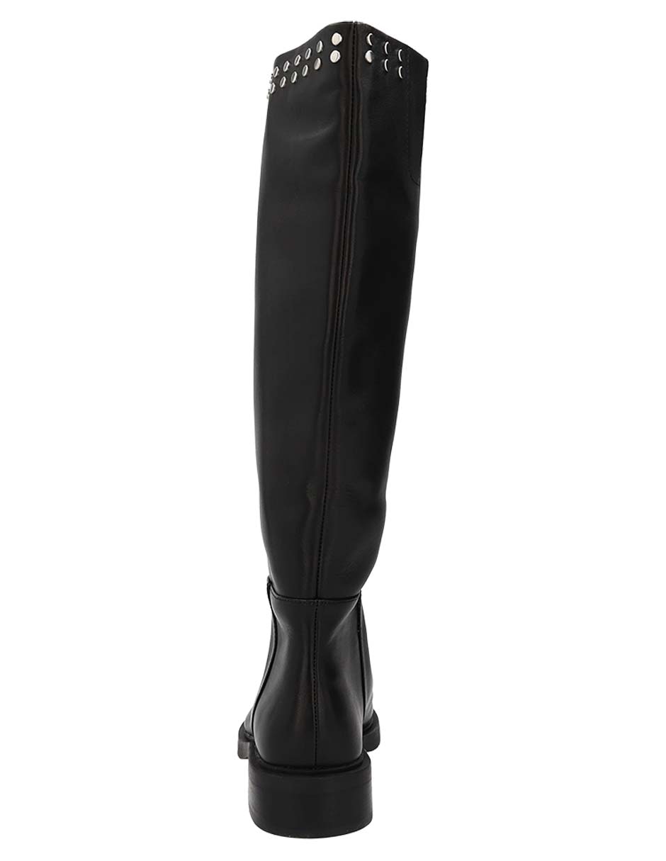 Bota abajo de la rodilla de piel para mujer 3