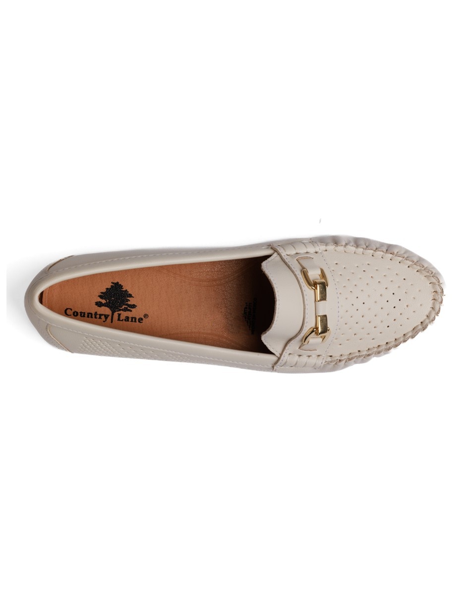 Mocasín Lucy de piel para mujer 4