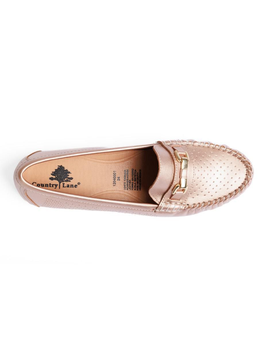 Mocasín Lucy de piel para mujer 4