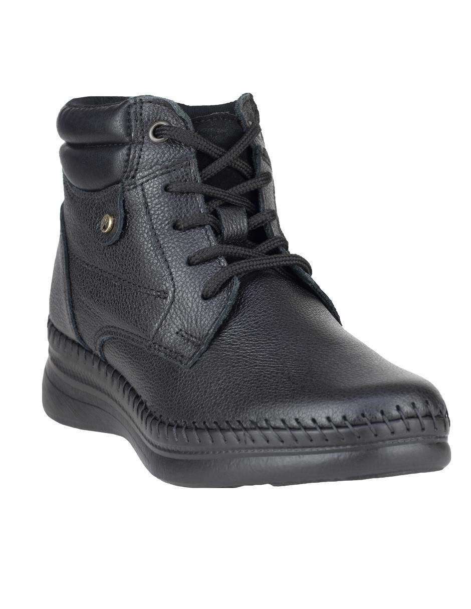Bota al tobillo de piel para mujer