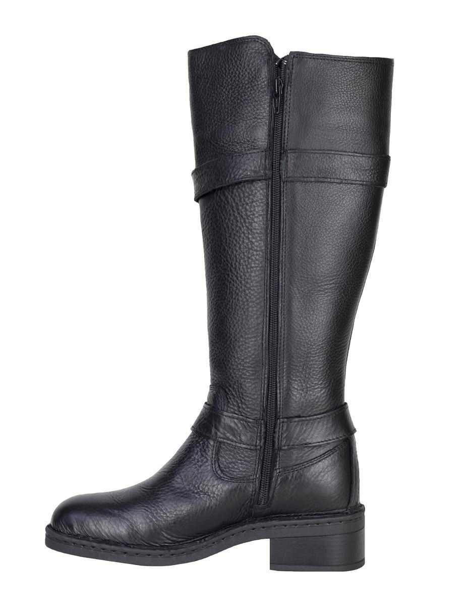 Bota abajo de la rodilla de piel para mujer 3