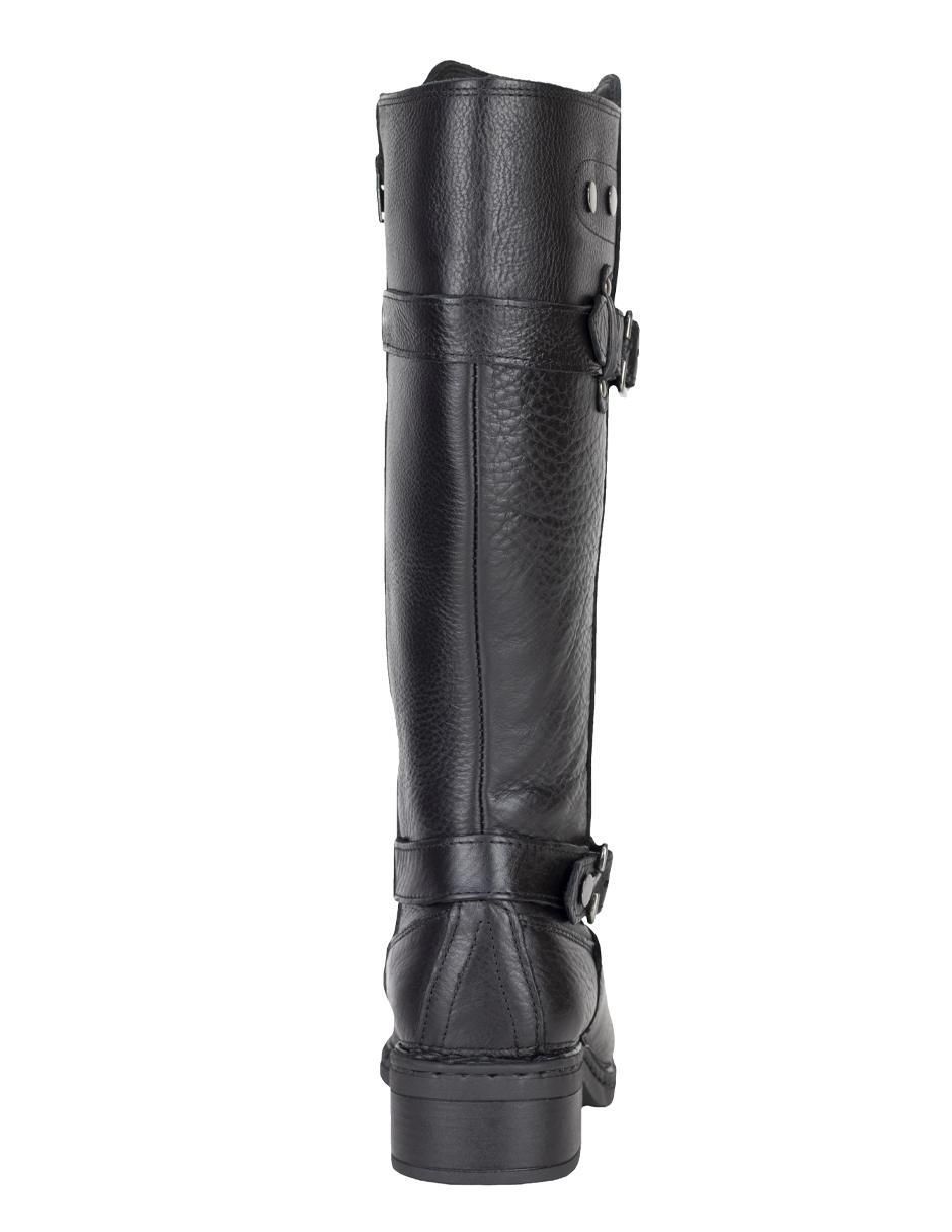 Bota abajo de la rodilla de piel para mujer 4