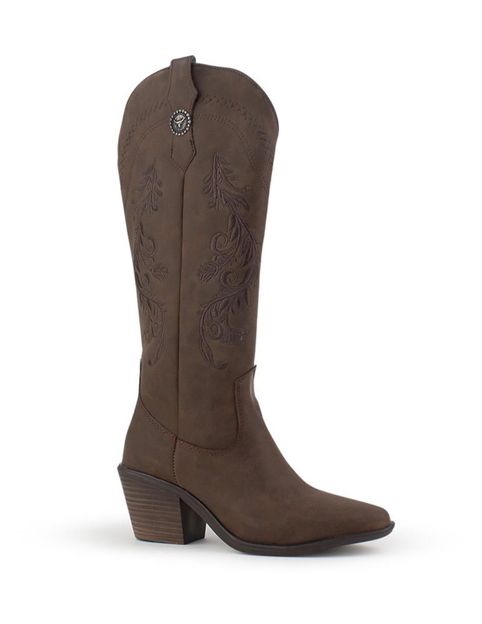 Bota cowboy abajo de la rodilla para mujer