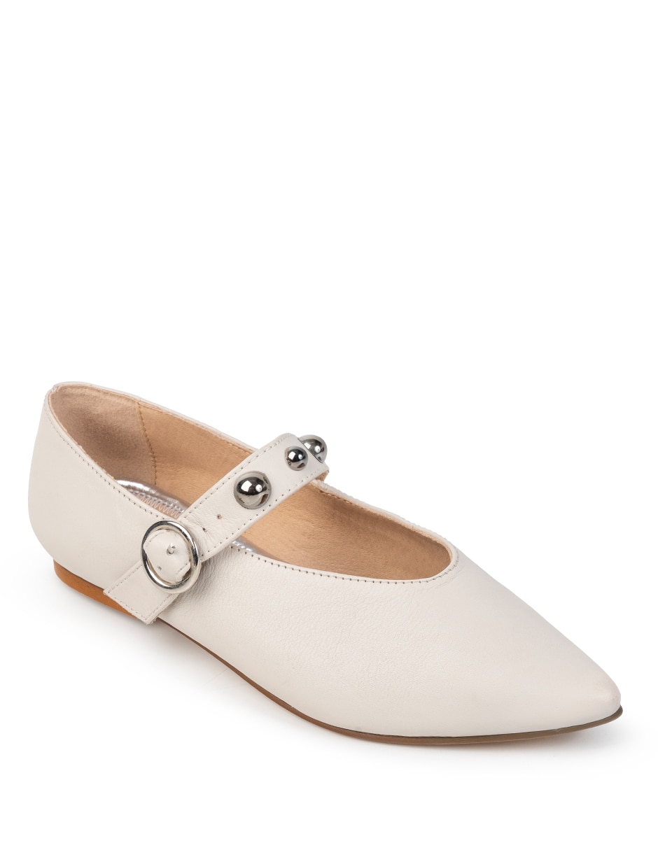 Balerina Matilda de piel para mujer