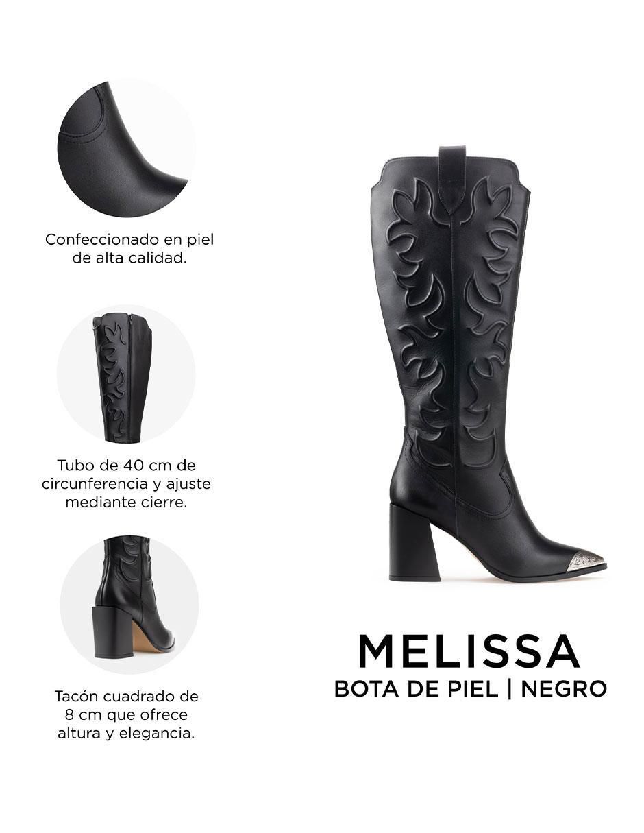 Bota cowboy rodilla Botas Davenia de piel para mujer 2