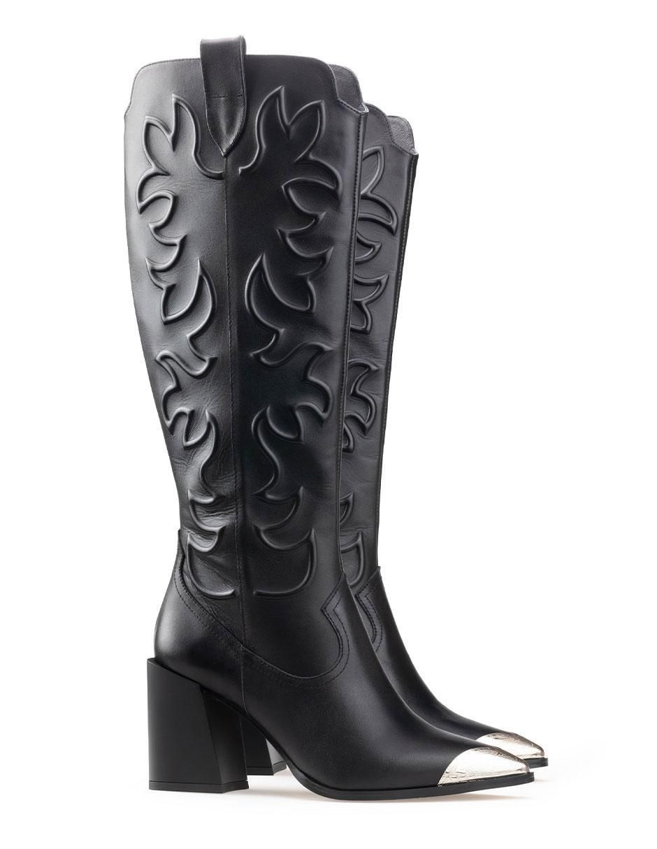 Bota cowboy rodilla Botas Davenia de piel para mujer 5