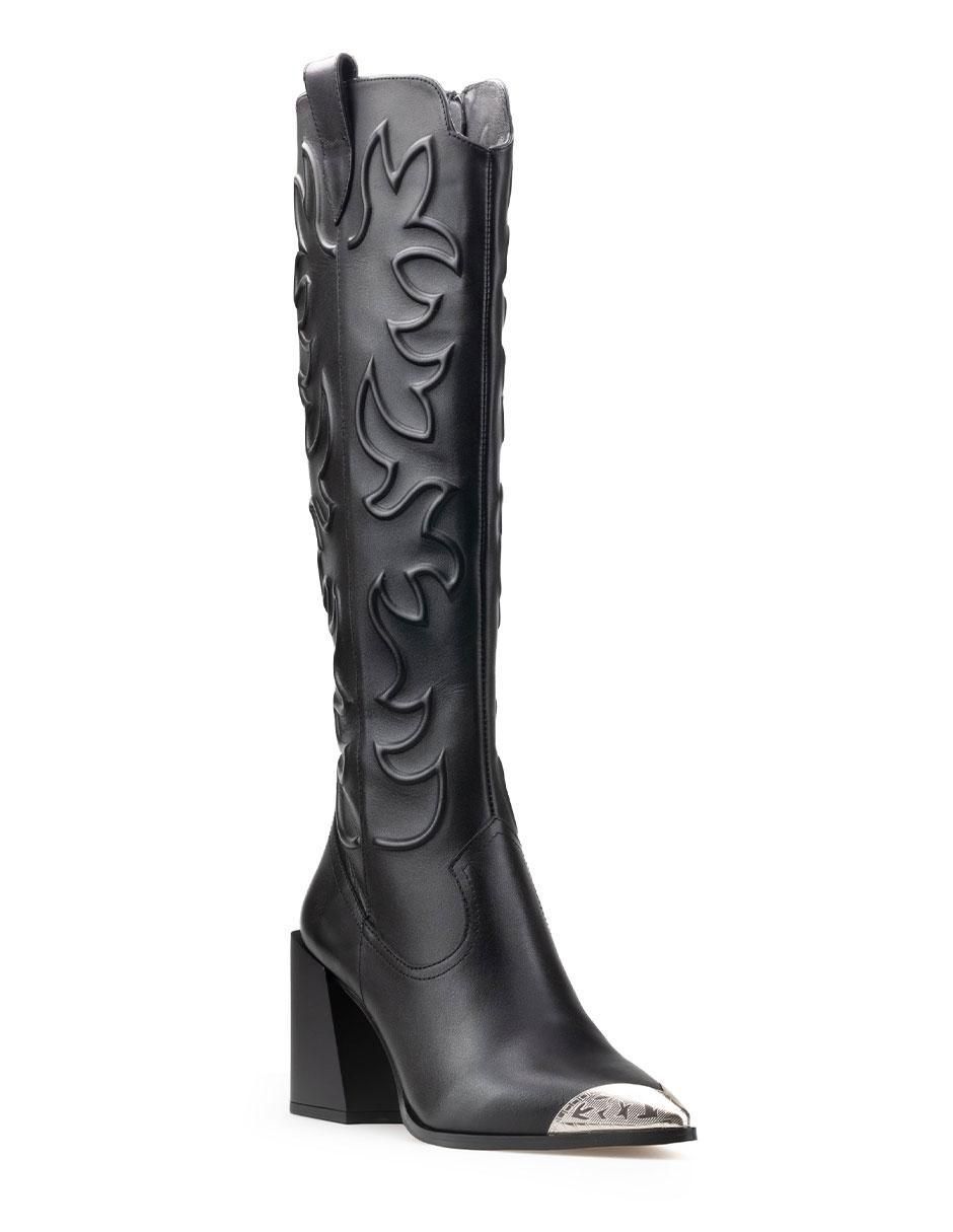 Bota cowboy rodilla Botas Davenia de piel para mujer 8