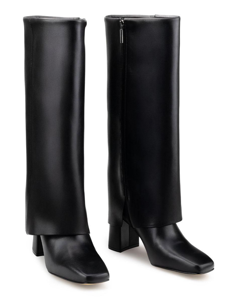 Bota abajo de la rodilla de piel para mujer 4