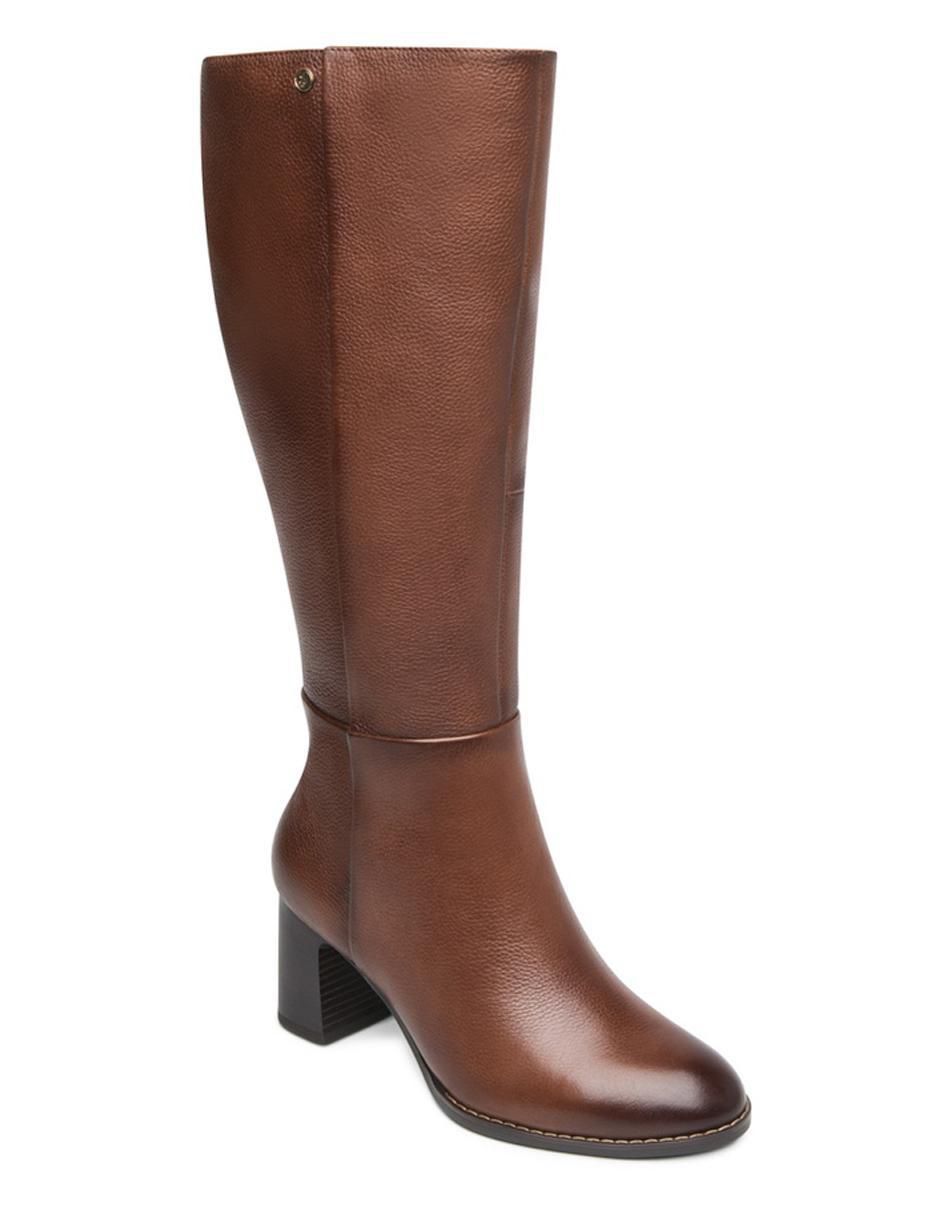 Bota arriba de la rodilla de piel para mujer
