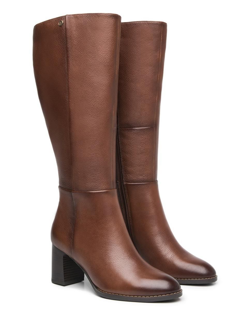 Bota arriba de la rodilla Flexi de piel para mujer