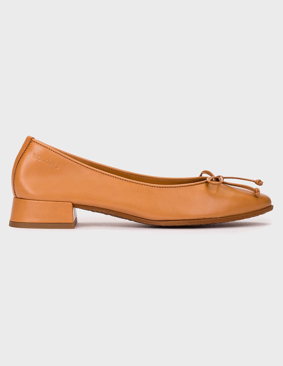 Balerina de piel para mujer