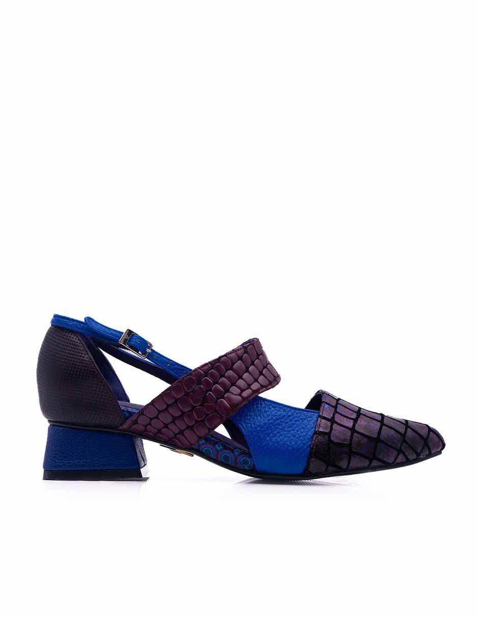 Zapatilla de piel