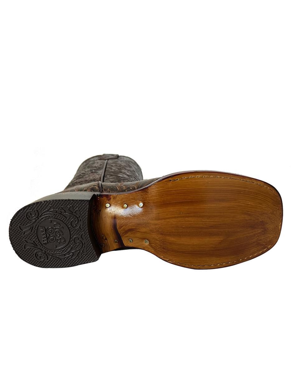 Bota cowboy media pierna de piel para mujer 5