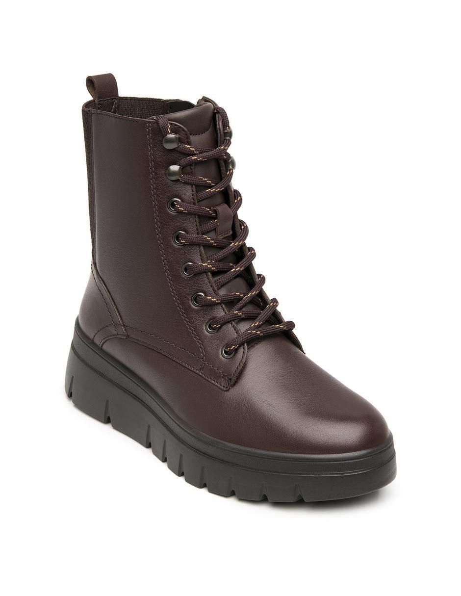 Bota arriba del tobillo de piel para mujer