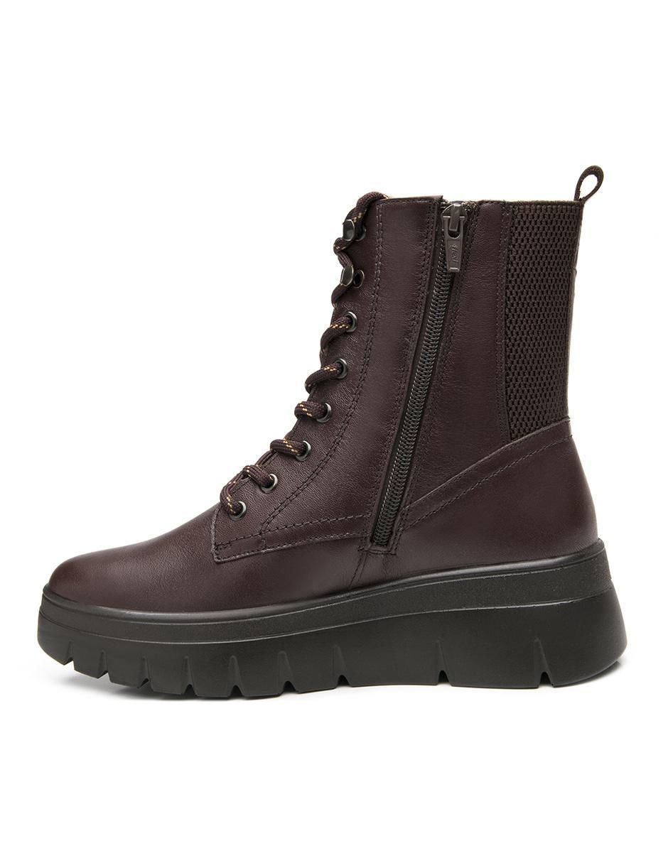 Bota arriba del tobillo de piel para mujer 4