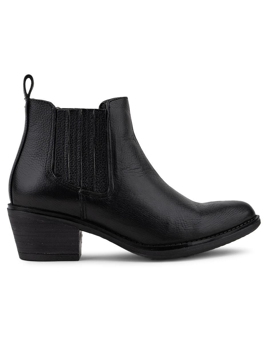 Botín arriba del tobillo luna black de piel para mujer 2