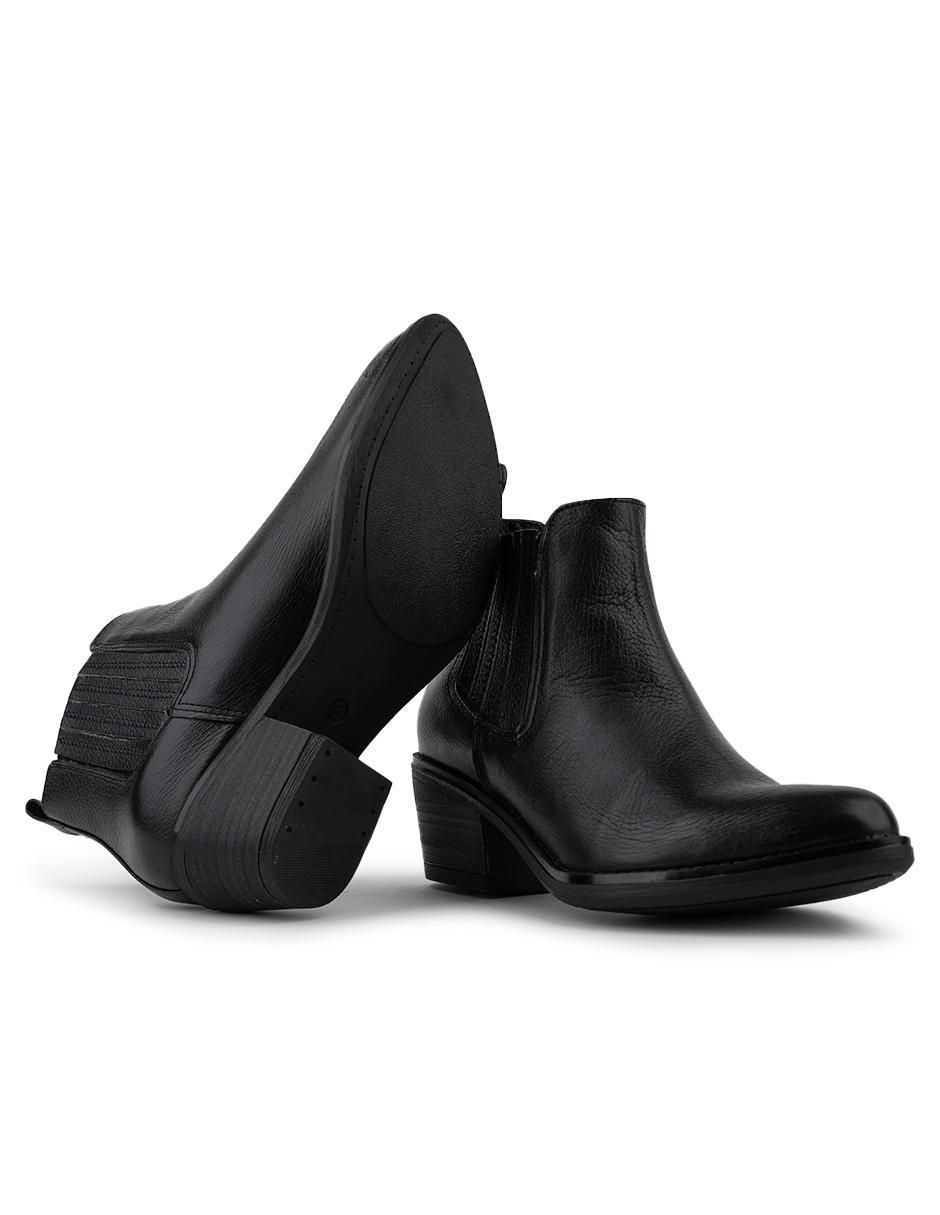 Botín arriba del tobillo luna black de piel para mujer 4