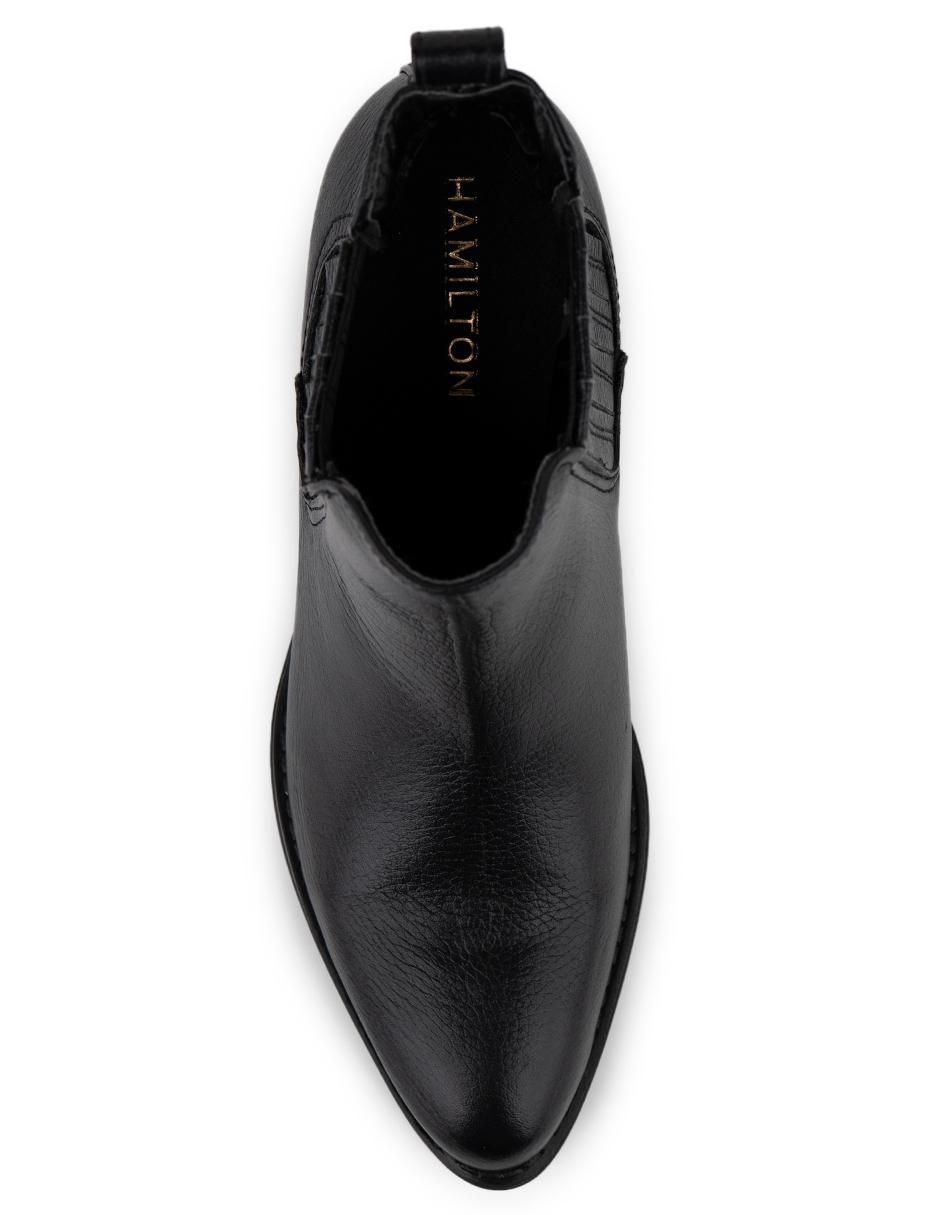Botín arriba del tobillo luna black de piel para mujer 5