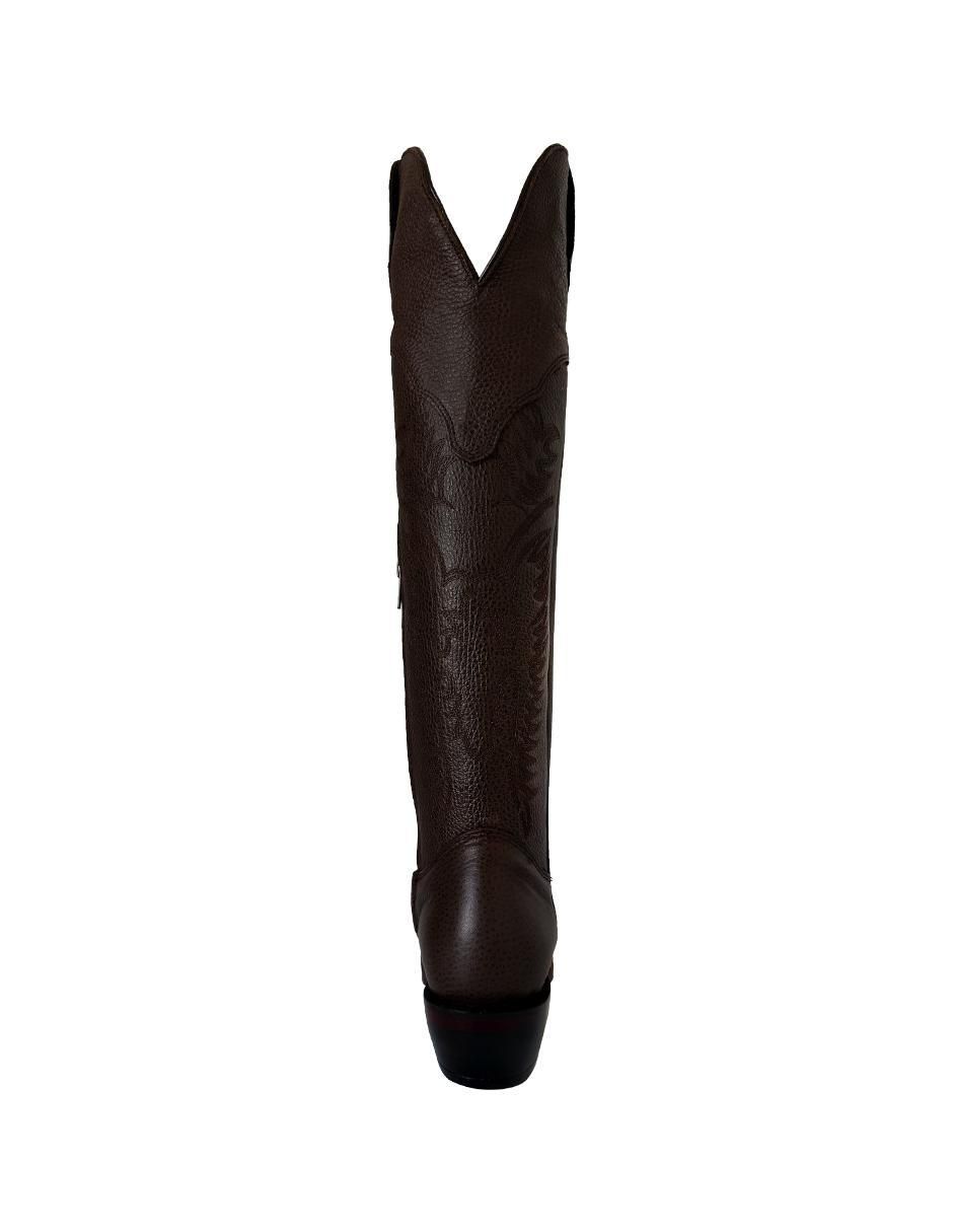 Bota cowboy a la rodilla de piel para mujer 4
