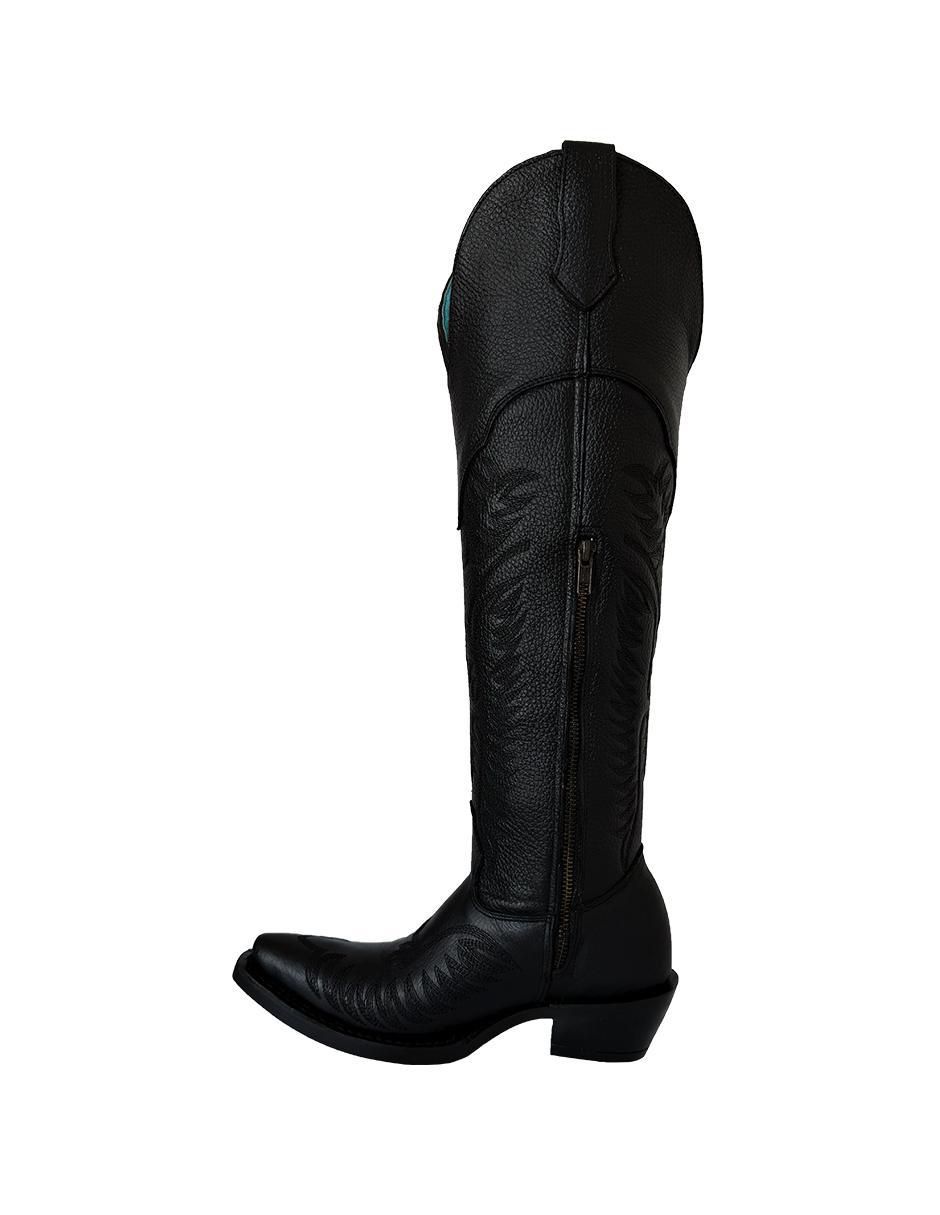 Bota cowboy a la rodilla bdp botas de pedro de piel para mujer