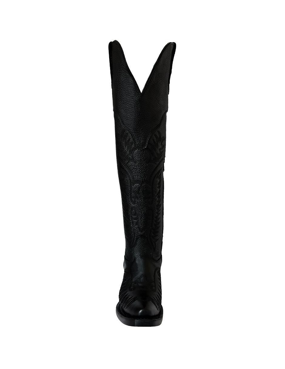 Bota cowboy a la rodilla bdp botas de pedro de piel para mujer