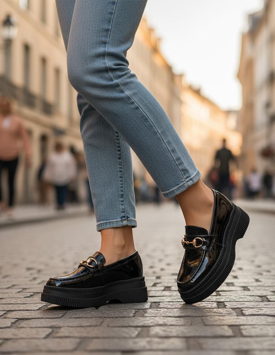 "zapato" unica chunky "de" sintético "para mujer"