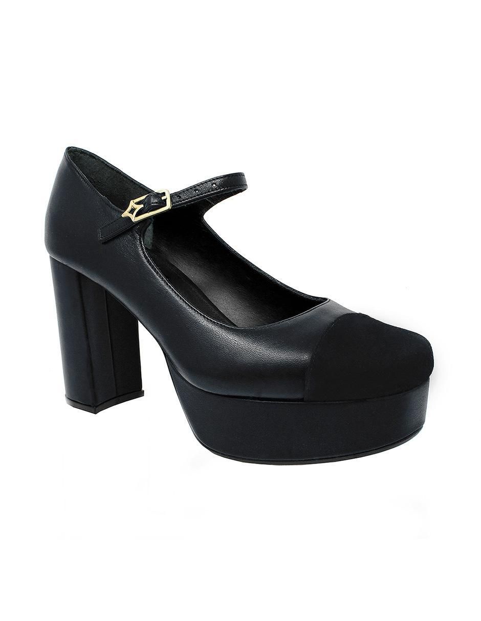 Zapatilla de piel