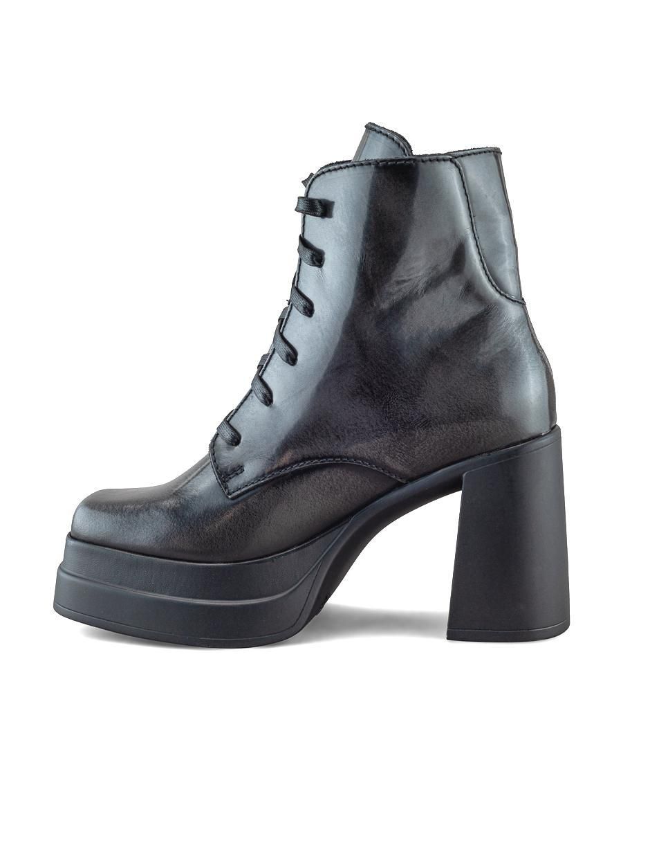 Bota arriba del tobillo de piel para mujer 4