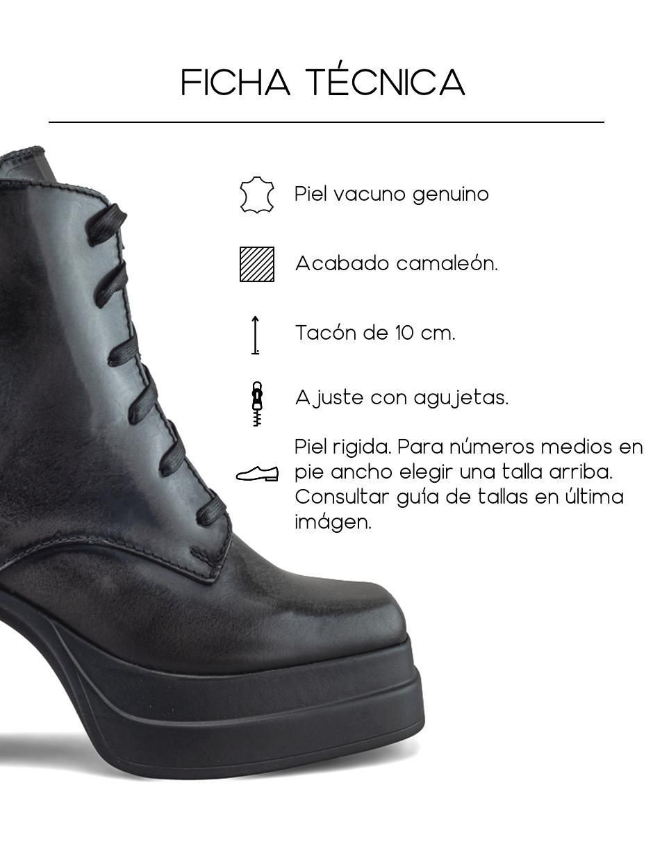 Bota arriba del tobillo de piel para mujer 6