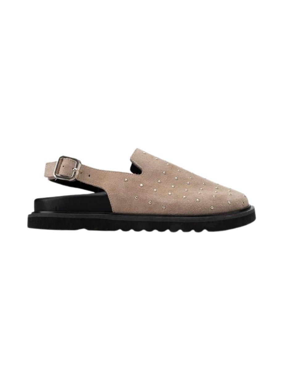 Zueco de piel para mujer