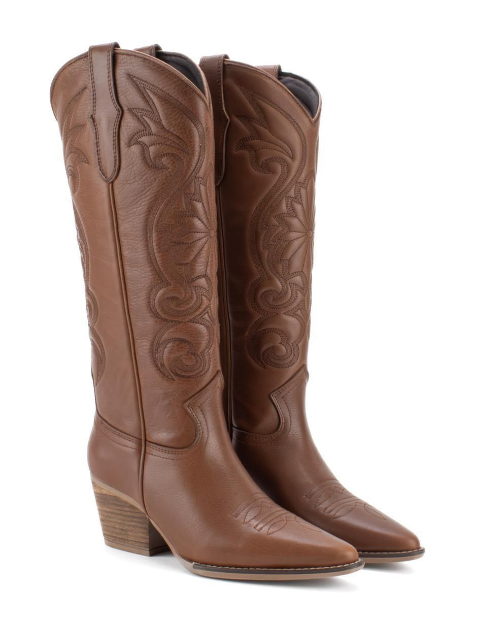 Bota cowboy abajo de la rodilla walki shoes sin familia "de" piel "para mujer"