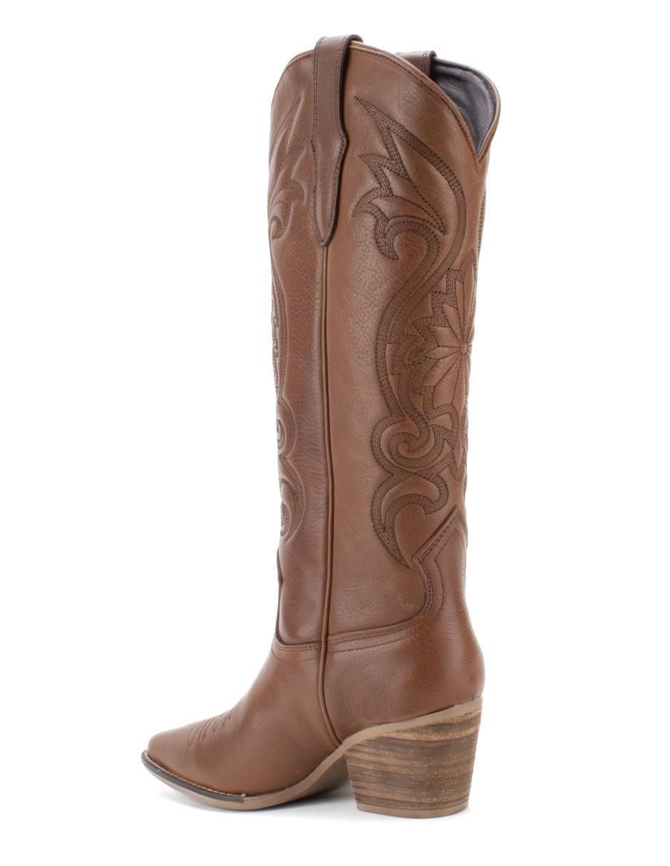 Bota cowboy abajo de la rodilla walki shoes sin familia "de" piel "para mujer"