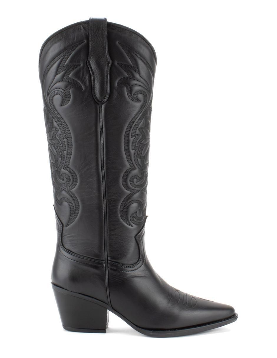 Bota cowboy abajo de la rodilla de piel para mujer Bota cowboy abajo de la rodilla de piel para mujer