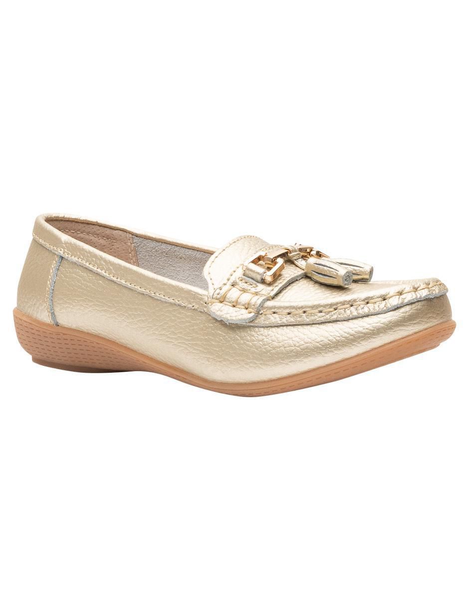 Mocasín de piel para mujer