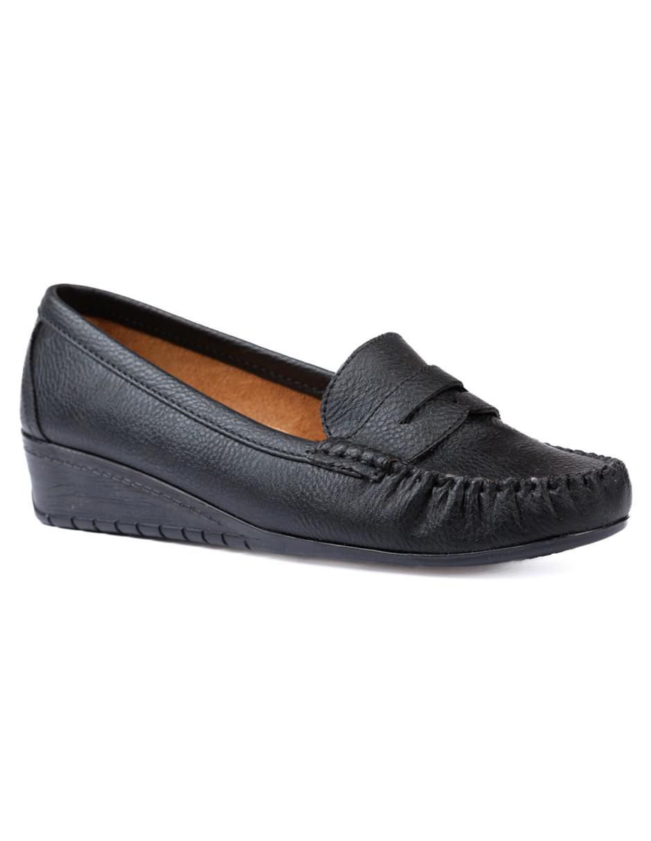 Mocasín Cane de piel para mujer