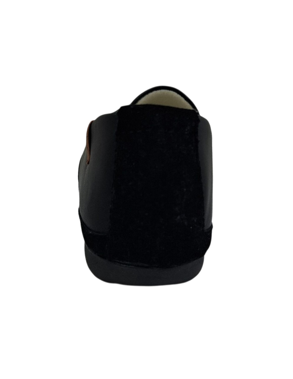 PANTUFLA STAHL 5094 PIEL, 22 CM, NEGRO