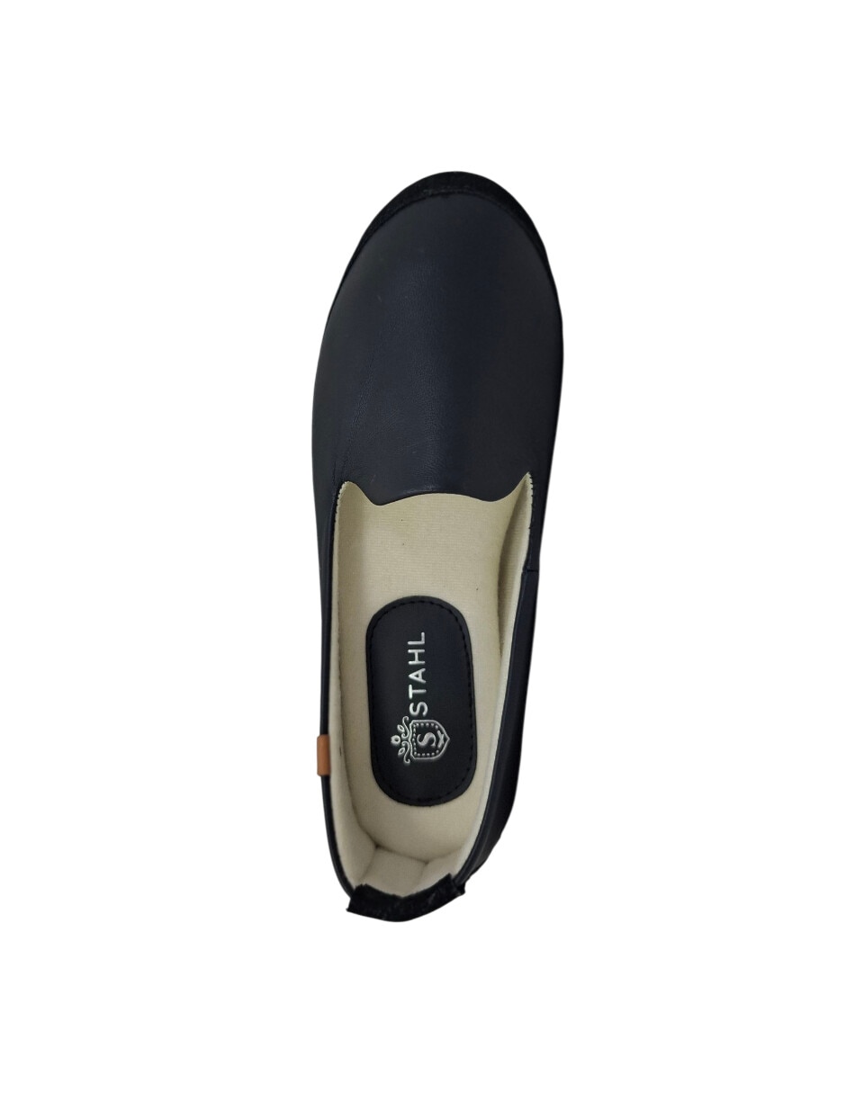 PANTUFLA STAHL 5094 PIEL, 22 CM, NEGRO