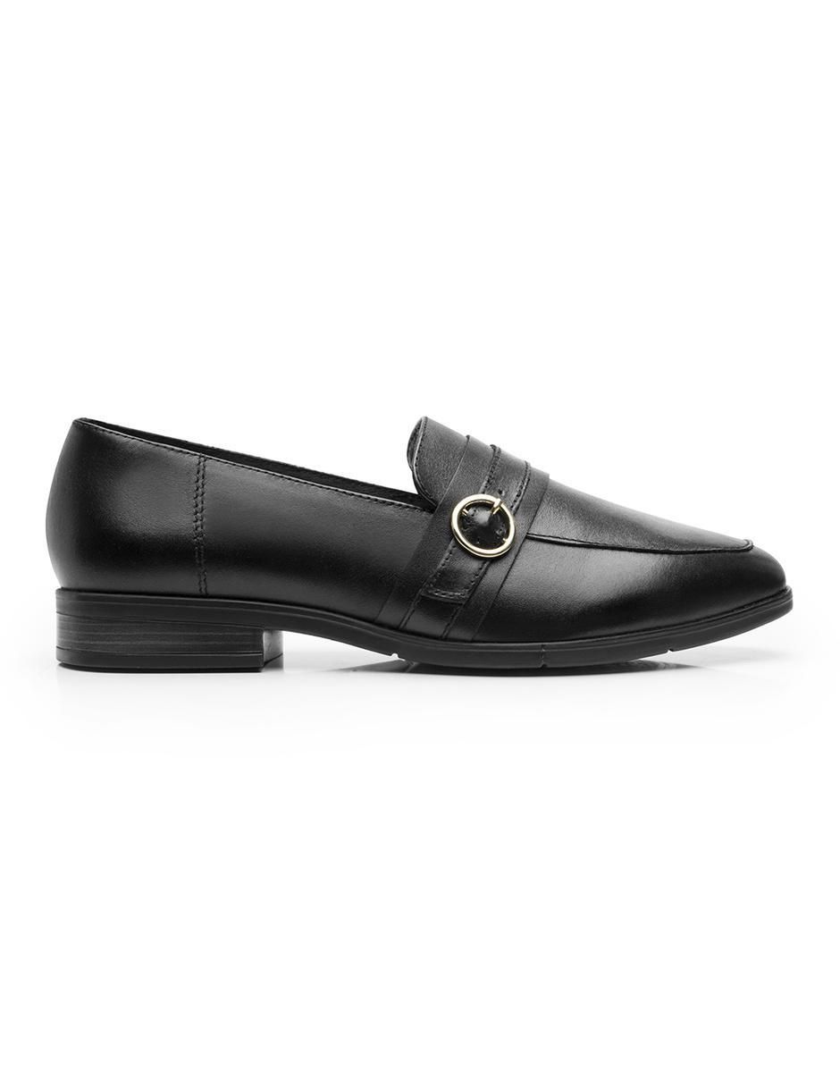 Mocasín de piel para mujer