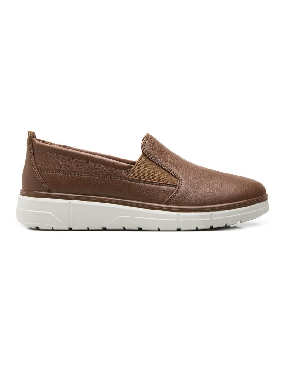 Mocasín de piel para mujer