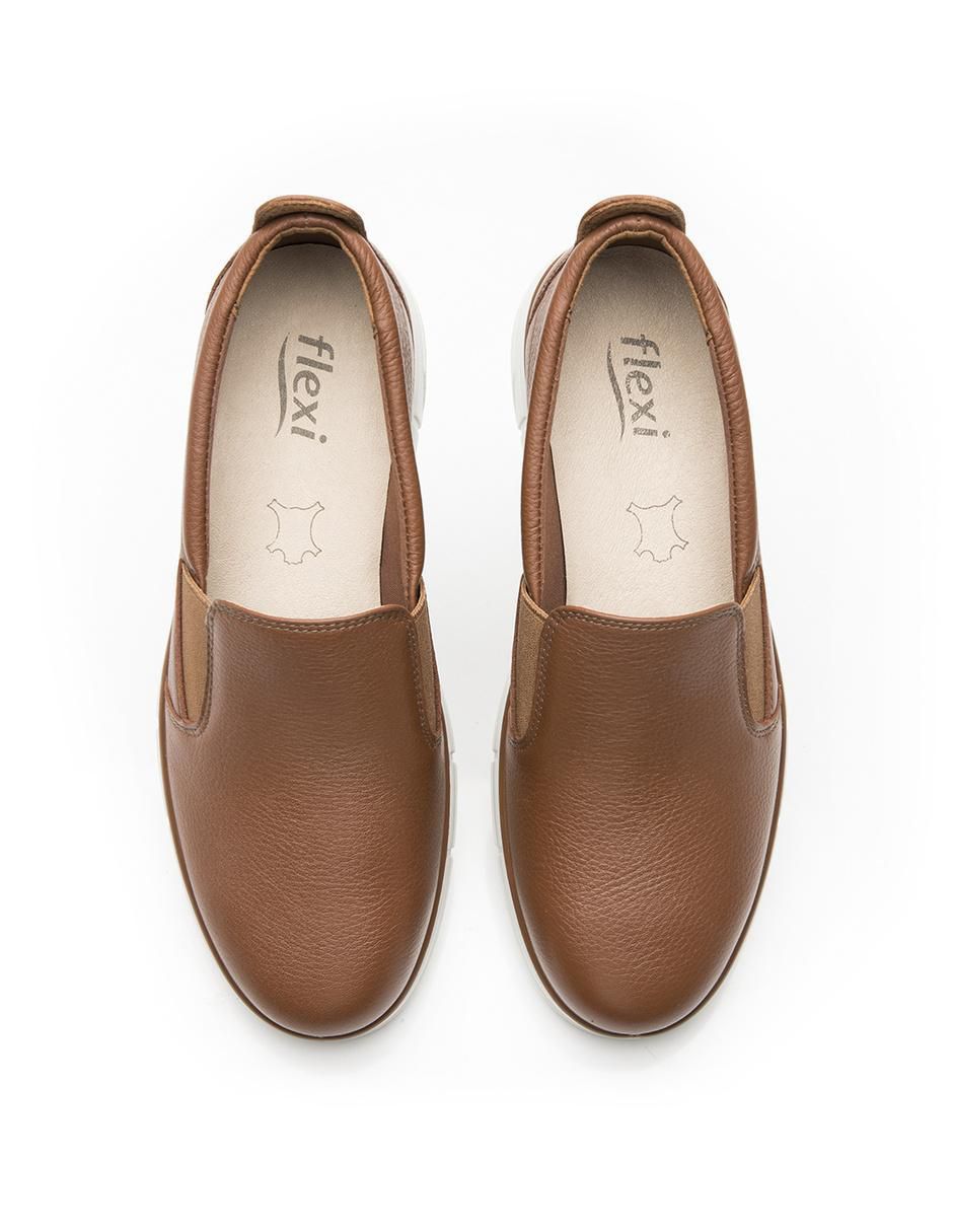 Mocasín flexi sin familia "de" piel "para mujer"