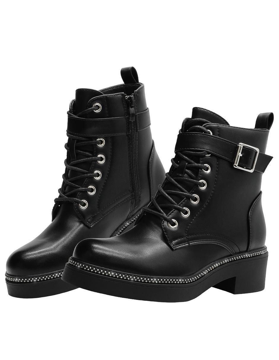 Bota combat arriba del tobillo Chic para mujer 8