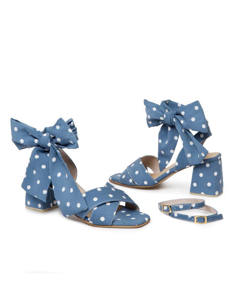 "sandalia" oliva tacones bajos textil dot "para mujer"