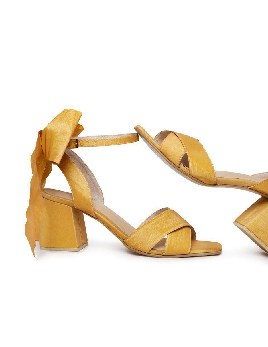 "sandalia" oliva tacones bajos textil nada "para mujer"