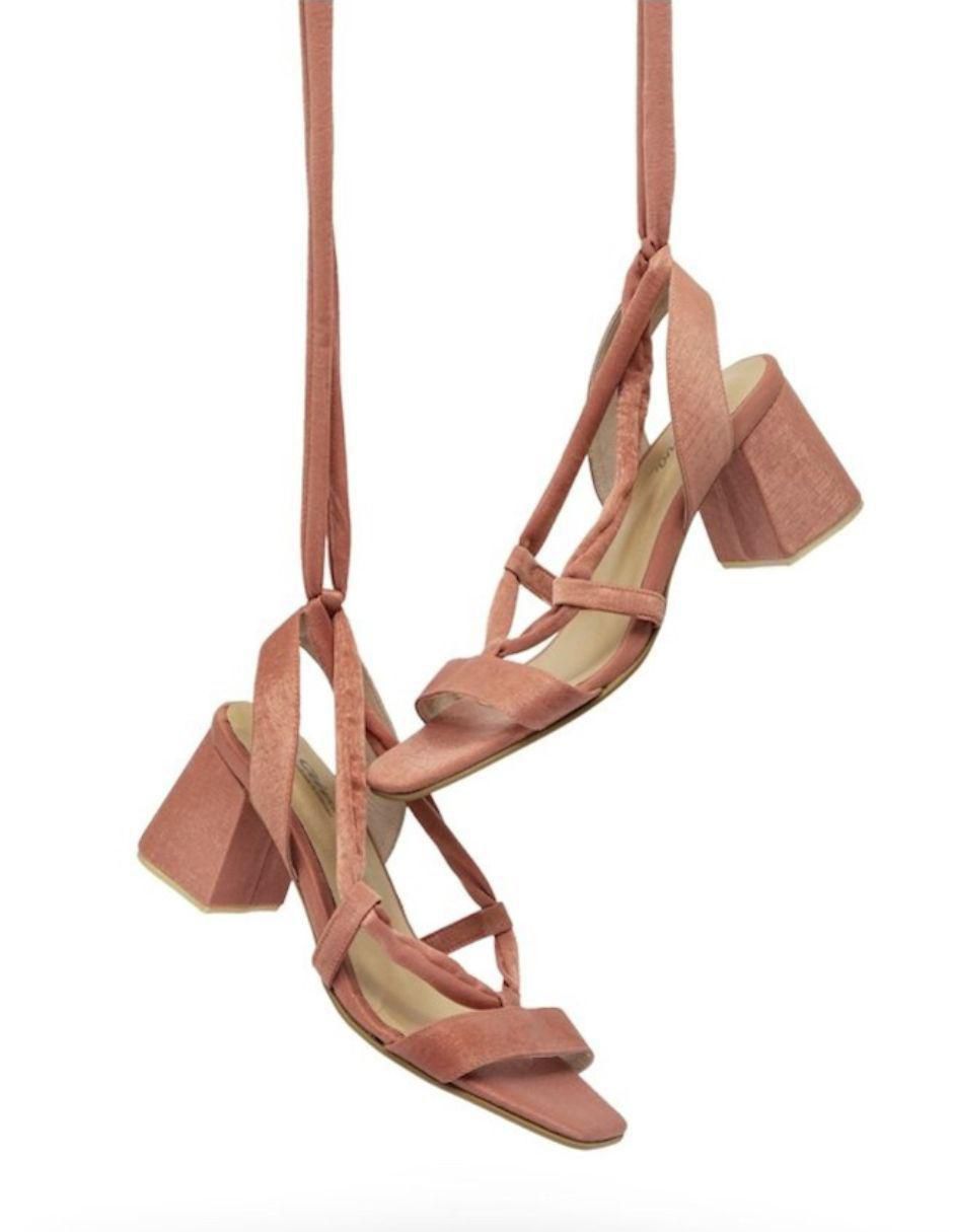 "sandalia" oliva tacones bajos textil nada "para mujer"